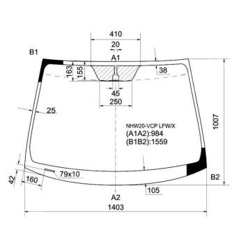 Стекло лобовое в клей TOYOTA PRIUS 04- HBK <b>XYG NHW20-VCP LFW/X</b>