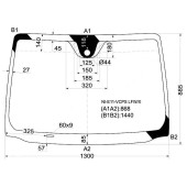 Стекло лобовое в клей NISSAN NOTE 2005- <b>XYG NI-E11-VCPS LFW/X</b>