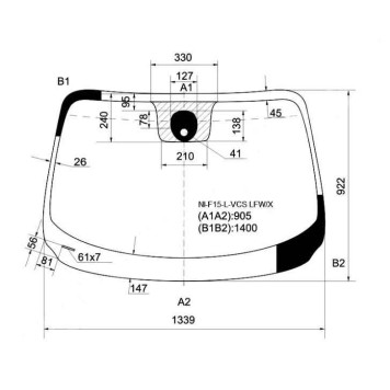 Стекло лобовое +дд в клей NISSAN JUKE 10- <b>XYG NI-F15-L-VCS LFW/X</b>