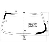Стекло лобовое в клей CHEVROLET NIVA 2001- <b>XYG NIVA-01 LFW/X</b>