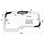 Стекло заднее (крышка багажника) с обогревом в клей CHEVROLET NIVA 02- <b>XYG NIVA-01 RW/H/X</b>