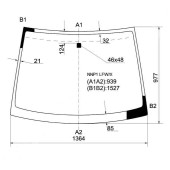 Стекло лобовое в клей TOYOTA PORTE 04- <b>XYG NNP1 LFW/X</b>