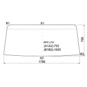 Стекло лобовое в резинку ISUZU ELF350 CABOVER TRUCK (WIDE BODY) 84-93 <b>XYG NPR LFW</b>