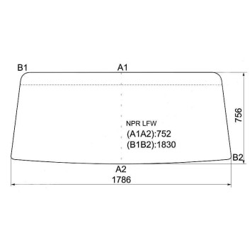Стекло лобовое в резинку ISUZU ELF350 CABOVER TRUCK (WIDE BODY) 84-93 <b>XYG NPR LFW</b>