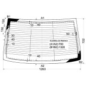 Стекло заднее с обогревом DAEWOO NUBIRA / CHEVROLET LACETTI 4D SEDAN 2003- <b>XYG NUBIRA-03 RW/H/X</b>