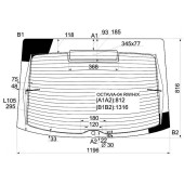 Стекло заднее (крышка багажника) с обогревом SKODA OCTAVIA II 04- 5D LBK <b>XYG OCTAVIA-04 RW/H/X</b>