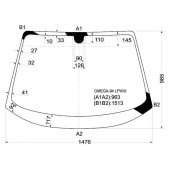 Стекло лобовое в клей OPEL OMEGA B 4D SED, CARAVAN (унив.) 94-2000 <b>XYG OMEGA-94 LFW/X</b>