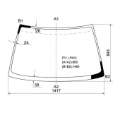 Стекло лобовое в клей NISSAN BLUEBIRD / PRIMERA / INFINITI G20 95-01 4 / 5D HBK / WGN - Япония <b>XYG P11 LFW/X</b>