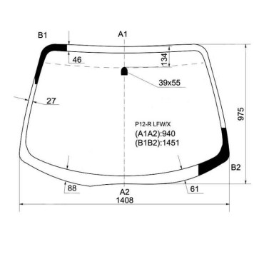 Стекло лобовое в клей NISSAN PRIMERA 2001- 4 / 5D HBK / WGN <b>XYG P12-R LFW/X</b>