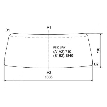 Стекло лобовое в резинку MAZDA TITAN CABOVER TRUCK 89- (WIDE) <b>XYG P630 LFW</b>