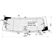 Стекло заднее (крышка багажника) с обогревом в клей VOLKSWAGEN POLO V 3 / 5D HBK 09- <b>XYG POLO-10 RW/H/X</b>