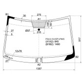 Стекло лобовое в клей VOLKSWAGEN POLO 2010- <b>XYG POLO-10-VCP LFW/X</b>
