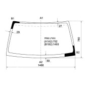 Стекло лобовое в клей NISSAN TERRANO / PATHFINDER 95-02 / INFINITI QX4 97-04 <b>XYG PR50 LFW/X</b>