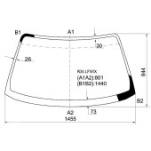 Стекло лобовое в клей NISSAN SKYLINE 98-02 4D <b>XYG R34 LFW/X</b>