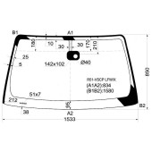 Стекло лобовое в клей NISSAN PATHFINDER / XTERRA / FRONTIER / NAVARA 2005- <b>XYG R51-VSCP LFW/X</b>