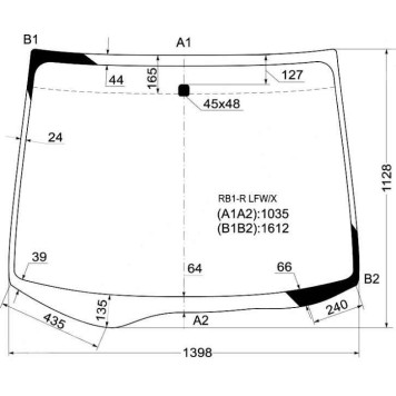 Стекло лобовое в клей HONDA ODYSSEY 03-08 <b>XYG RB1-R LFW/X</b>