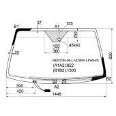 Стекло лобовое с обогревом щеток +дд в клей SSANGYONG REXTON II 06- <b>XYG REXTON-06-L-VCSPH LFW/H/X</b>