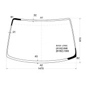 Стекло лобовое в клей TOYOTA HIACE REGIUS / TOURING HIACE 97- <b>XYG RH191 LFW/X</b>