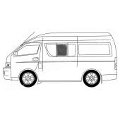 Стекло кузова переднее левое N2 TOYOTA HIACE / QUANTUM VAN 4 / 5D (STANDARD) 2005- <b>XYG RH200-4D/5D-R SF/LH2/X</b>
