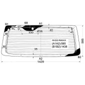 Стекло заднее (крышка багажника) с обогревом TOYOTA HIACE / QUANTUM KDH20 VAN 05- станд. каб. <b>XYG RH200 RW/H/X</b>