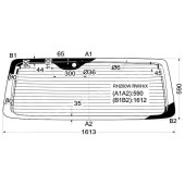 Стекло заднее с обогревом (с отв.) TOYOTA HIACE H200 WIDE CAB 04- <b>XYG RH200W RW/H/X</b>