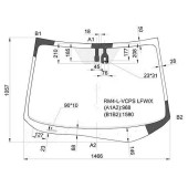 Стекло лобовое в клей HONDA CR-V RM1 / RM4 2012- с д.д. <b>XYG RM4-L-VCPS LFW/X</b>