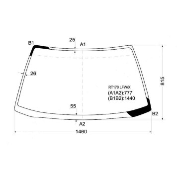Стекло лобовое в клей TOYOTA CORONA / CARINA II 4D 88-92 <b>XYG RT170 LFW/X</b>