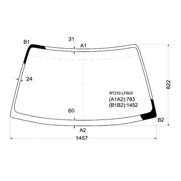 Стекло лобовое в клей TOYOTA CORONA / CARINA AT211 96- <b>XYG RT210 LFW/X</b>