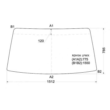 Стекло лобовое в резинку TOYOTA HIACE VAN 89-04 <b>XYG RZH104 LFW</b>