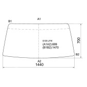 Стекло лобовое в резинку MAZDA BONGO E1400 / E1800 VAN WAGON (FORD ECONOVAN) 83- <b>XYG S135 LFW</b>