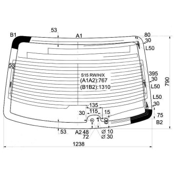 Стекло заднее (крышка багажника) с обогревом NISSAN SILVIA / 200SX / 99-02 <b>XYG S15 RW/H/X</b>