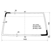 Стекло лобовое в клей NISSAN VANETTE VAN TRUCK 2001- / BONGO (клей) <b>XYG S21 LFW/X</b>