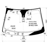 Стекло лобовое в клей VOLVO S40 / V50 SED / WGN C30 2 DOOR HBK 003-06 <b>XYG S40-03 LFW/X</b>