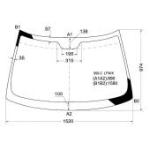 Стекло лобовое в клей VOLVO S60 / V70 / XC 2000- <b>XYG S60-C LFW/X</b>