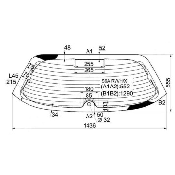 Стекло заднее (крышка багажника) с обогревом HONDA CIVIC 01-05 5D HBK <b>XYG S6A RW/H/X</b>