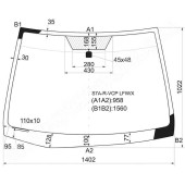 Стекло лобовое в клей HONDA STREAM 00-06 <b>XYG S7A-R-VCP LFW/X</b>