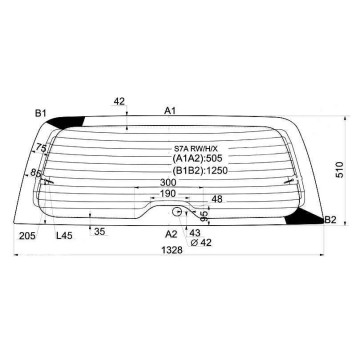 Стекло заднее (крышка багажника) с обогревом HONDA STREAM 00-06 <b>XYG S7A RW/H/X</b>
