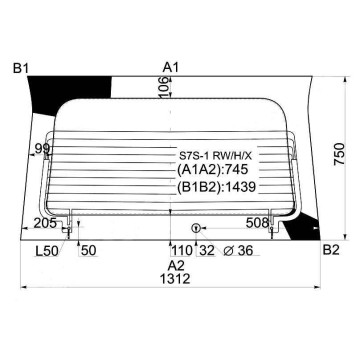 Стекло заднее с обогревом HONDA STEP WAGON 01-05 (с отверстием) <b>XYG S7S-1 RW/H/X</b>