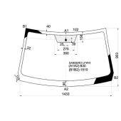Стекло лобовое в клей RENAULT SANDERO 5D HBK 08- / RENAULT DUSTER SUV 10- <b>XYG SANDERO LFW/X</b>