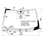 Стекло лобовое с обогревом щеток в клей HYUNDAI SANTA FE 06- <b>XYG SANTAFE-05-CPH-L LFW/H/X</b>