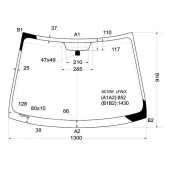Стекло лобовое в клей TOYOTA IST / SCION XA NCP6# 02-07 <b>XYG SC10W LFW/X</b>