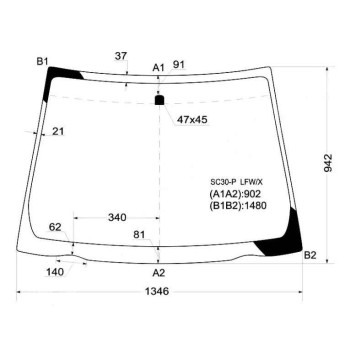 Стекло лобовое в клей TOYOTA YARIS / VITZ 10- <b>XYG SC30-P LFW/X</b>
