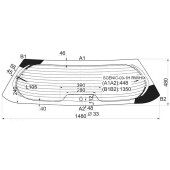 Стекло заднее (крышка багажника) с обогревом RENAULT SCENIC II MPV 2003- 1 отв <b>XYG SCENIC-03-1H RW/H/X</b>