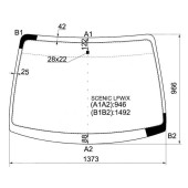 Стекло лобовое в клей RENAULT SCENIC 96- <b>XYG SCENIC LFW/X</b>