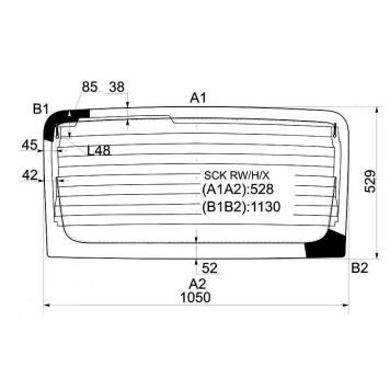 Стекло заднее (крышка багажника) с обогревом HONDA THATS 02-07 <b>XYG SCK RW/H/X</b>