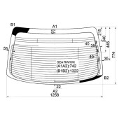 Стекло заднее с обогревом HONDA ACCORD 02-08 4D / ACURA TSX 04-08 <b>XYG SEA RW/H/X</b>