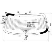Стекло заднее с обогревом в клей KIA SEPHIA / SHUMA 4D 98-04 <b>XYG SEPHIA-98 RW/H/X</b>