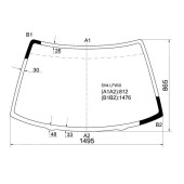 Стекло лобовое в клей HONDA CIVIC 87-91 4D <b>XYG SH4 LFW/X</b>