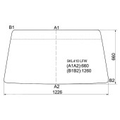 Стекло лобовое в резинку SUZUKI CARRY / DAEWOO DAMAS / ATTIVO / LABO / DA71 85- <b>XYG SKL410 LFW</b>