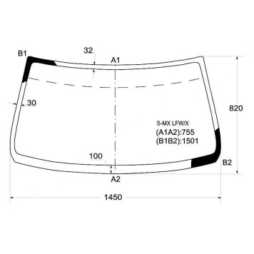 Стекло лобовое в клей HONDA S-MX 96-02 <b>XYG S-MX LFW/X</b>